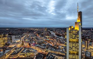 Frankfurts Innenstadt Luftaufnahme
